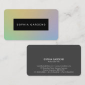 Namensplatte - weiche Farbverläufe Visitenkarte (Vorne/Hinten)