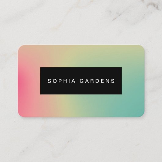Namensplatte - weiche Farbverläufe Visitenkarte (Vorderseite)