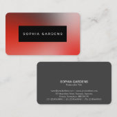 Namensplatte - weiche Farbverläufe Visitenkarte (Vorne/Hinten)