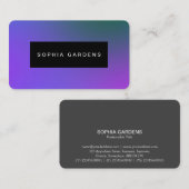 Namensplatte - weiche Farbverläufe Visitenkarte (Vorne/Hinten)
