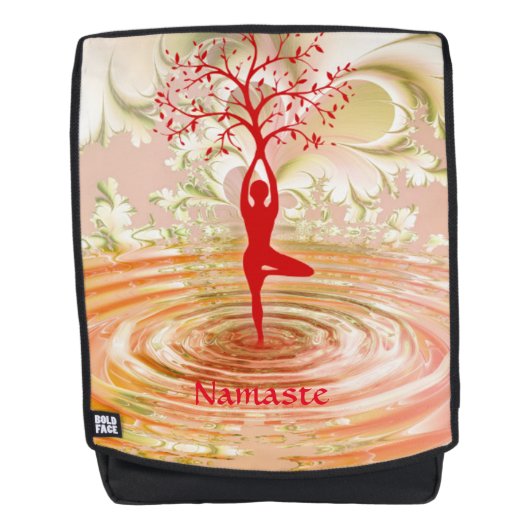 Namensquotenbaum des Lebens Zen-Yoga-Meditation Rucksack (Vorderseite)