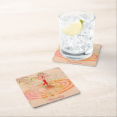 Namensquotenbaum des Lebens Zen-Yoga Rechteckiger Pappuntersetzer (Vor Ort)