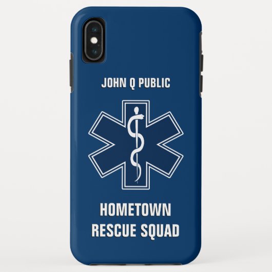 Namensschablone des Sanitäter-EMT EMS Case-Mate iPhone Hülle (Rückseite)