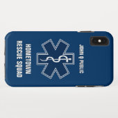 Namensschablone des Sanitäter-EMT EMS Case-Mate iPhone Hülle (Rückseite (Horizontal))
