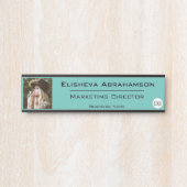 Namensschild an der Tür - Aquamarines Foto (Vorderseite )