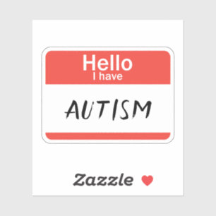 Namensschild Autismus individuell zugeschnittenes  Aufkleber
