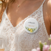Namensschild Braut in Sicht mit Zitrone Button