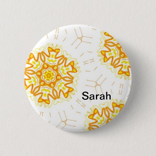 Namensschild Button bunt abstrakt Name individuell (Vorderseite)