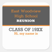 Namensschild! Custom Class Wiedersehen Stickers (Vorderseite)