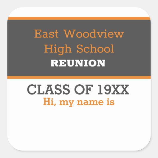 Namensschild! Custom Class Wiedersehen Stickers (Vorderseite)