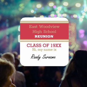 Namensschild! Custom Class Wiedersehen Stickers