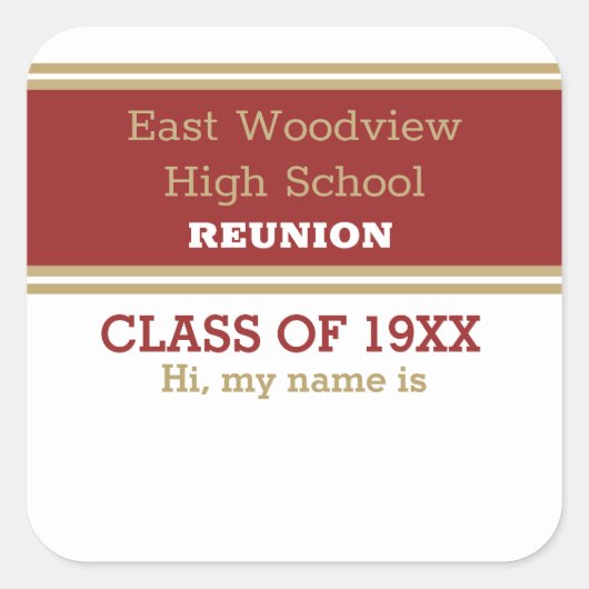 Namensschild! Custom Class Wiedersehen Stickers (Vorderseite)