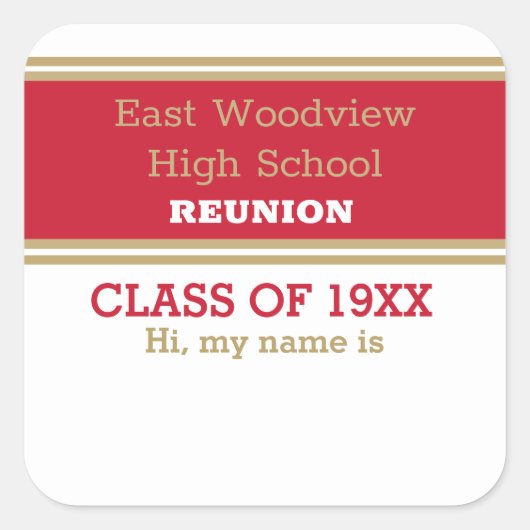 Namensschild! Custom Class Wiedersehen Stickers (Vorderseite)