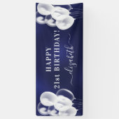 Namensschild der Blaublauen Luftballons Banner (Vertikal)