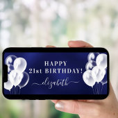 Namensschild der Blaublauen Luftballons Poster