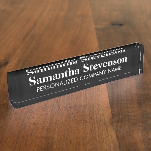 Namensschild des personalisierten Schreibtisches Namensplakette (Seite)