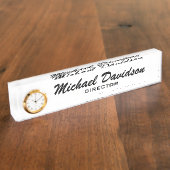 Namensschild des personalisierten Schreibtisches Namensplakette (Seite)