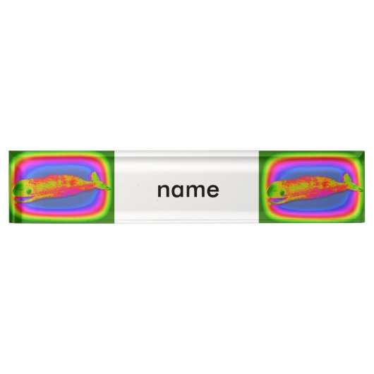 Namensschild des Whalesschreibens Namensplakette (Vorderseite)