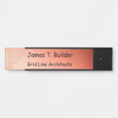 Namensschild - Eckgitter auf metallischem Hintergr (Vorderseite )