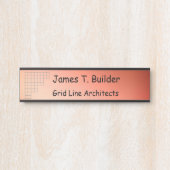 Namensschild - Eckgitter auf metallischem Hintergr (Vorderseite )