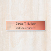 Namensschild - Eckgitter auf metallischem Hintergr (Vorderseite )