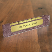 Namensschild-Effekt der Führungskraft Gold Namensplakette (Seite)