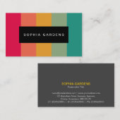 Namensschild - Farben Visitenkarte (Vorne/Hinten)