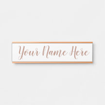 Namensschild für Arbeit