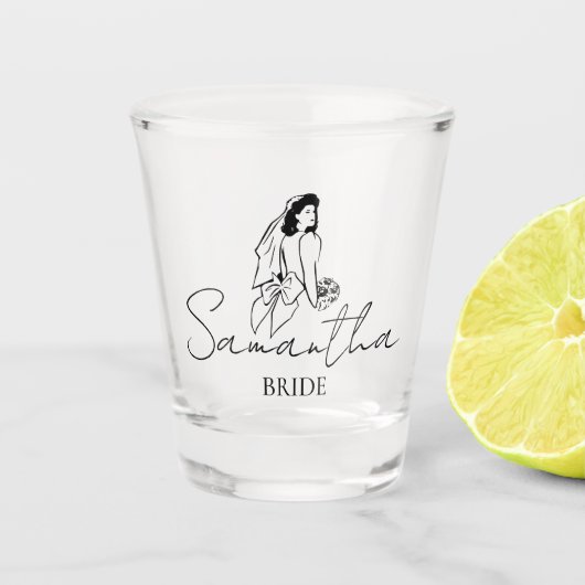 Namensschild für benutzerdefinierte Brücken Schnapsglas (Vorderseite)