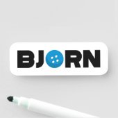 Namensschild für Bjorn (Beispiel)