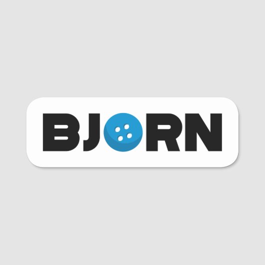 Namensschild für Bjorn (Vorderseite)