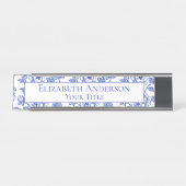 Namensschild für blaue und weiße Blumen (Vorderseite )