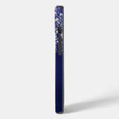 Namensschild für Blue Silver Glitzer Case-Mate iPhone Hülle (Rückseite / Links)