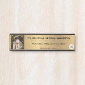 Namensschild für Bürogebäude - Gold Foto Picture (Vorderseite )