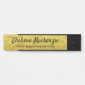 Namensschild für Bürogebäude - Gold und Schwarz (Vorderseite )