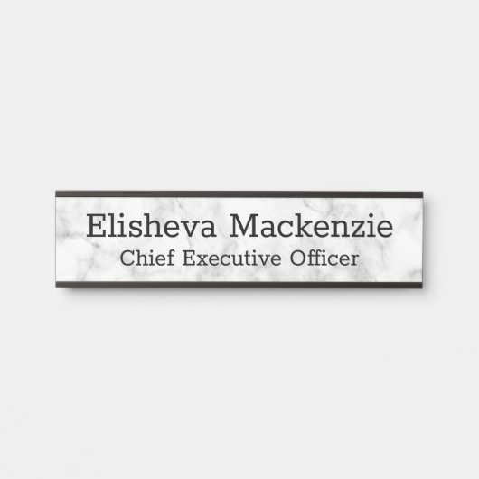 Namensschild für Bürogebäude - grauer Marmor (Vorderseite )