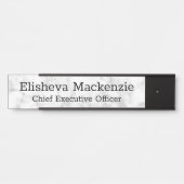 Namensschild für Bürogebäude - grauer Marmor (Vorderseite )