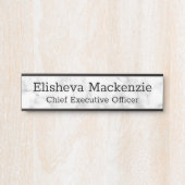 Namensschild für Bürogebäude - grauer Marmor (Vorderseite )