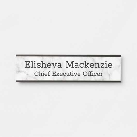 Namensschild für Bürogebäude - grauer Marmor (Vorderseite )