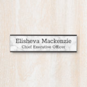 Namensschild für Bürogebäude - grauer Marmor (Vorderseite )