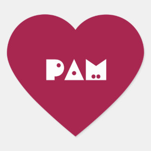 Namensschild für das Auge Herz-Aufkleber