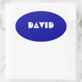 Namensschild für das Auge Ovaler Aufkleber (Tasche)