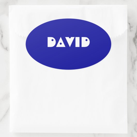 Namensschild für das Auge Ovaler Aufkleber (Tasche)