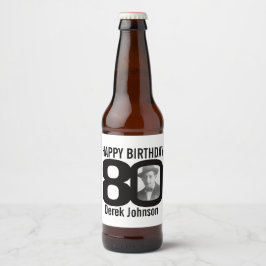 Namensschild für das benutzerdefinierte Foto 80. G Bierflaschenetikett