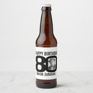 Namensschild für das benutzerdefinierte Foto 80. G Bierflaschenetikett