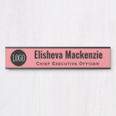 Namensschild für das benutzerdefinierte Logo Rosa (Vorderseite )