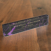 Namensschild für den Designer aus schwarzem und Li Namensplakette (Seite)