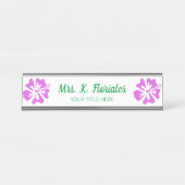 Namensschild für den Hibisken mit Logo für die Blu (Vorderseite )