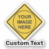 Namensschild für die benutzerdefinierte Warnung Di Aufkleber (Vorderseite)