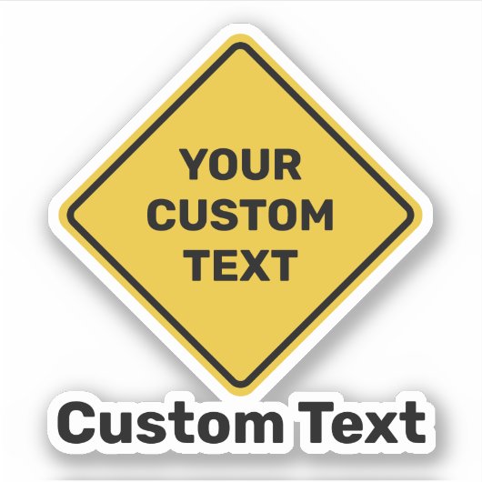 Namensschild für die benutzerdefinierte Warnung Di Aufkleber (Vorderseite)